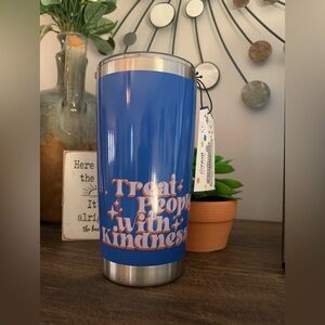 20 oz Blue Hydration Tumbler with Inspirational Message- NWT